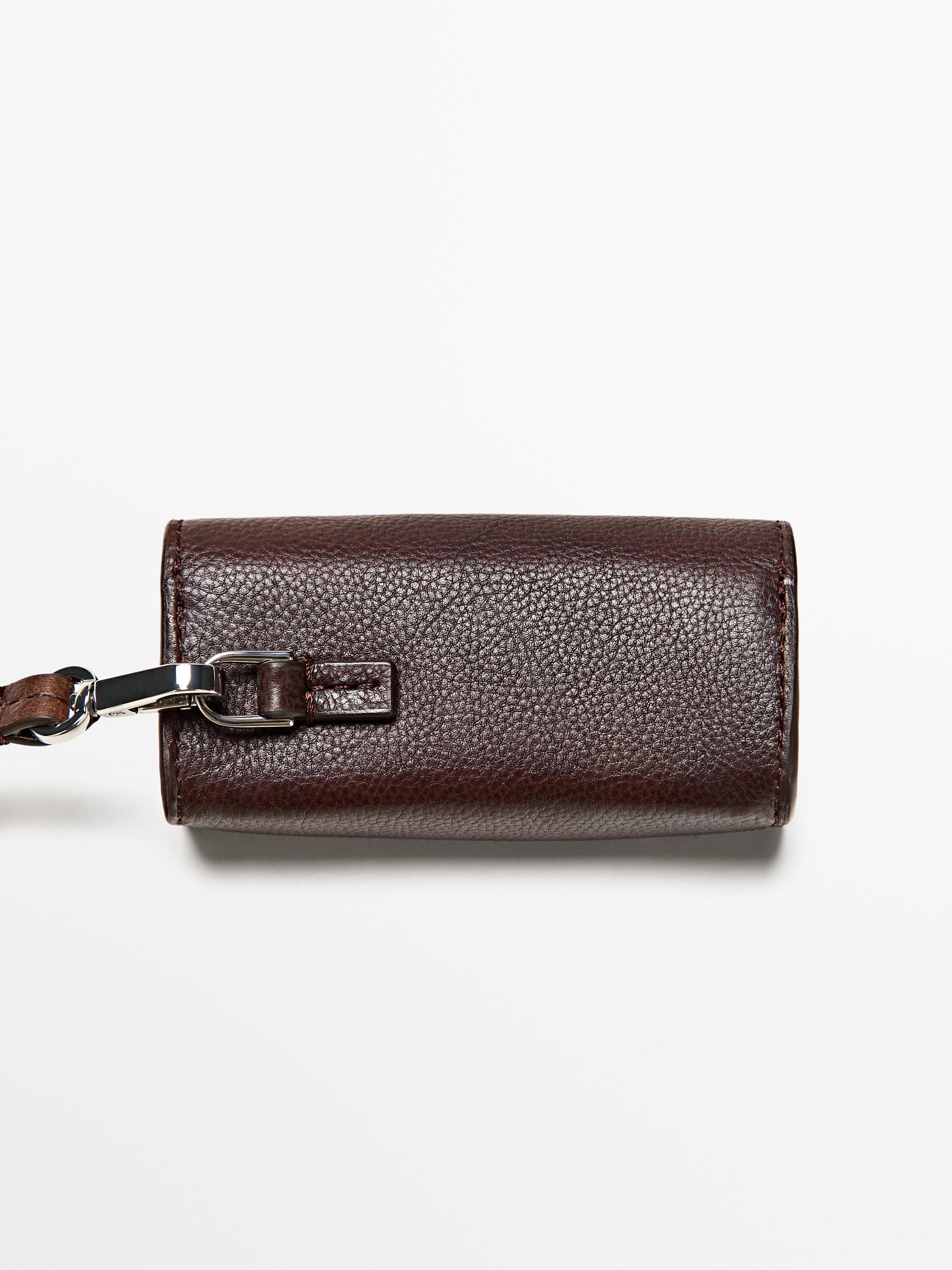Nappa leather lipstick case
